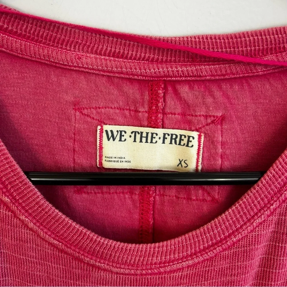 We the Free People Soul Sing Oversized Pink Long Sleeve Tee/Top Size XS